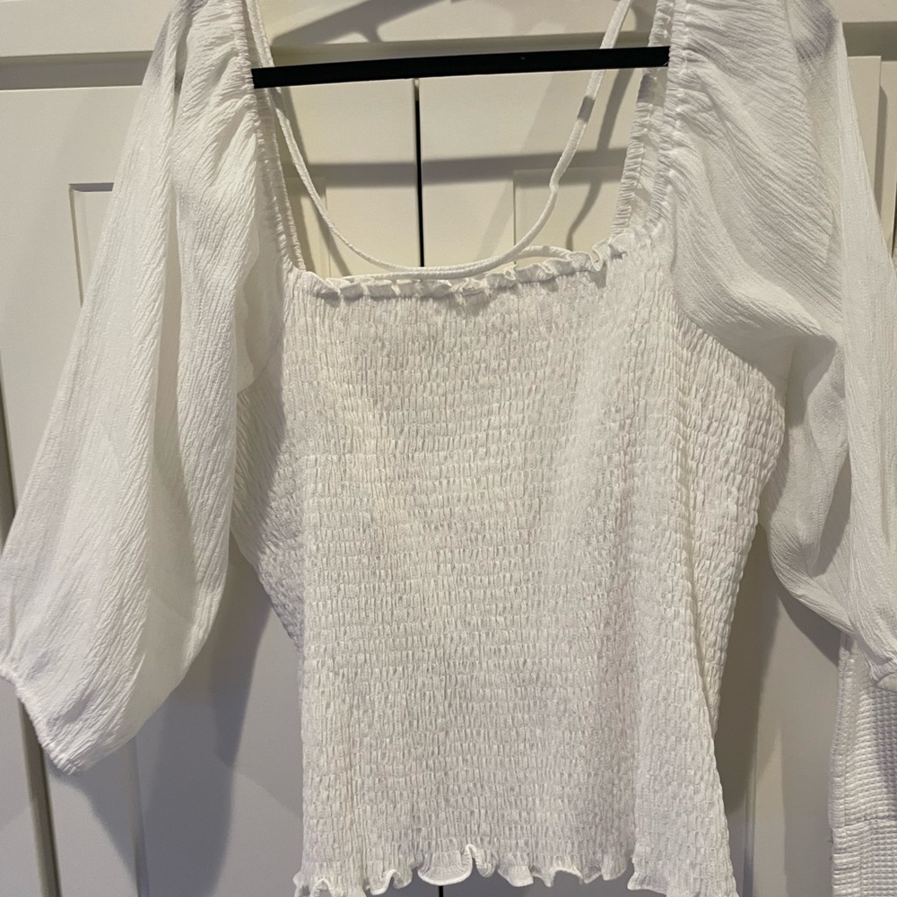 LOFT black floral top